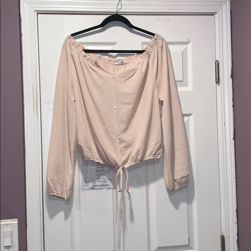 Cream Off Shoulder Blouse